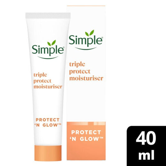 Simple Protect 'N' Glow Triple Protect Moisturiser Spf 30 40 Ml