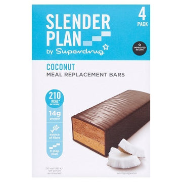 Slenderplan Coconut Meal Replacement Bars X 4