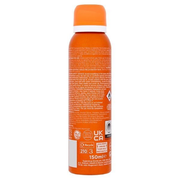 Solait Transparent Sun Spray Spf30 150Ml