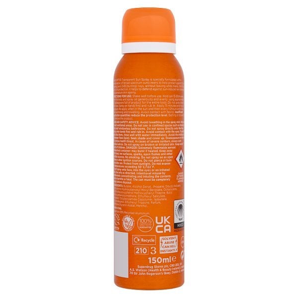 Solait Transparent Suncare Mist Spf 50+ 150Ml