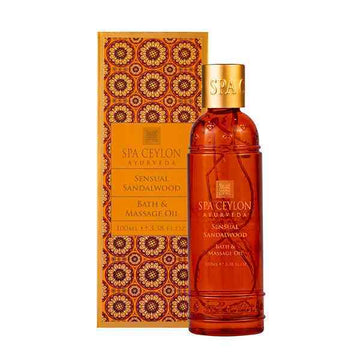 Spa Ceylon Sensual Sandalwood - Bath & Massage Oil -100Ml