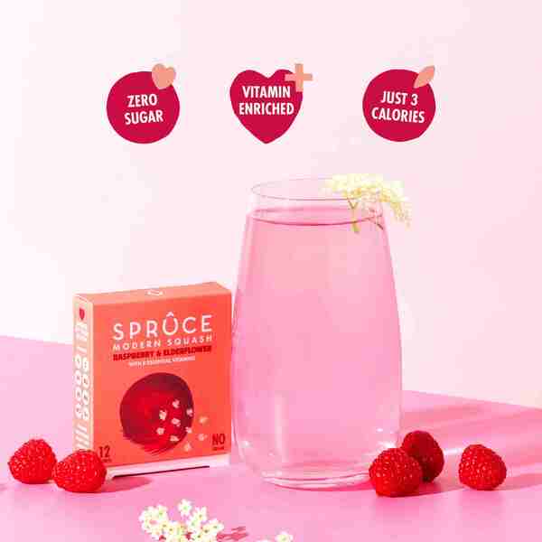 Spruce Raspberry & Elderflower Water Enhancers (36 Serves)