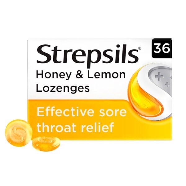 Strepsils Honey & Lemon Sore Throat Relief Lozenges 36S