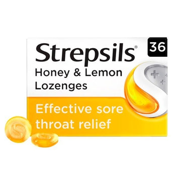 Strepsils Honey & Lemon Sore Throat Relief Lozenges 36S