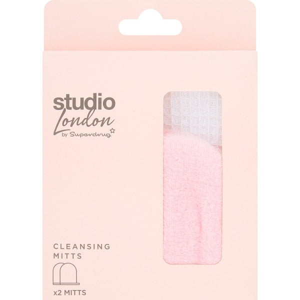 Studio London Cleansing Mitts 2Pk