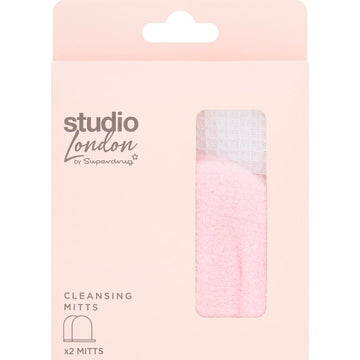 Studio London Cleansing Mitts 2Pk