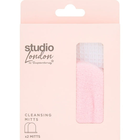 Studio London Cleansing Mitts 2Pk