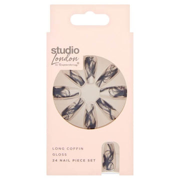 Studio Texture Clear False Nails Black