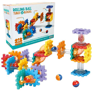 Miracle Bricks Interlocking Learning Blocks – Motorized Spinning Gear Building Toy Set(49&76 Pcs)