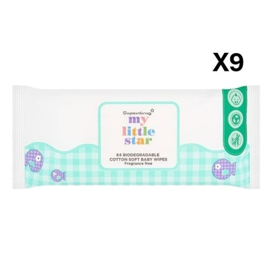 My Little Star Baby Wipes Fragrance Free Bio X9 Bundle