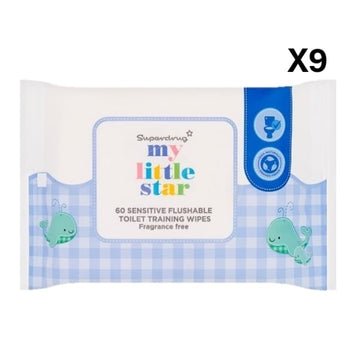 Toddler Training Wipes Frag Free Bio 60 X9 Bundle