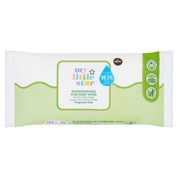 My Little Star Biodegradable Pure Baby Wipes 60