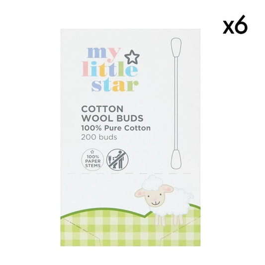 My Little Star 200 Cotton Buds X6 Bundle