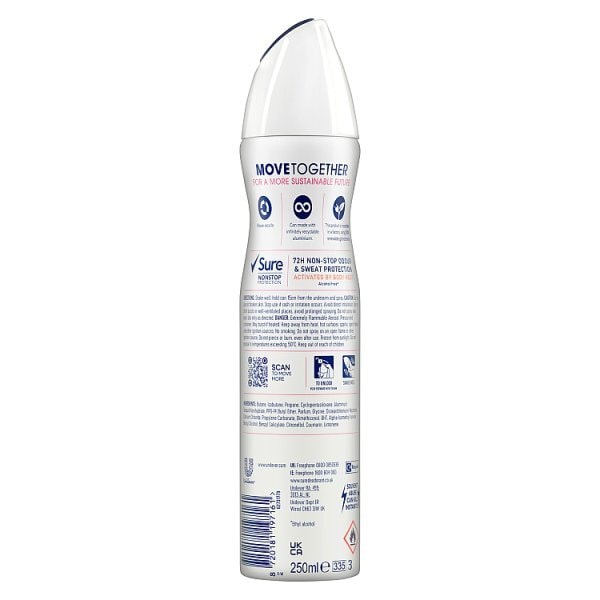 Sure Antiperspirant Deo Aerosol Nonstop Bright Bouquet 250Ml