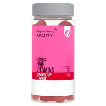 Chewable Strawberry Hair Vitamins - 60 Gummies