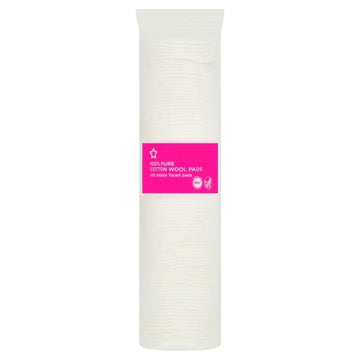 100% Pure Cotton Wool Pads - 100 Double Faced Pads