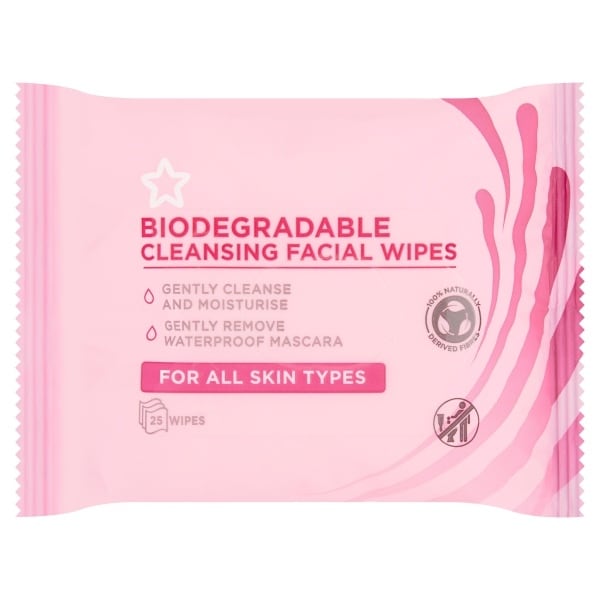 Cleansing Biodegradable Face Wipes Normal Skin X25