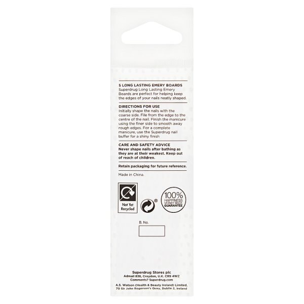 Long Life Emery Boards X 5
