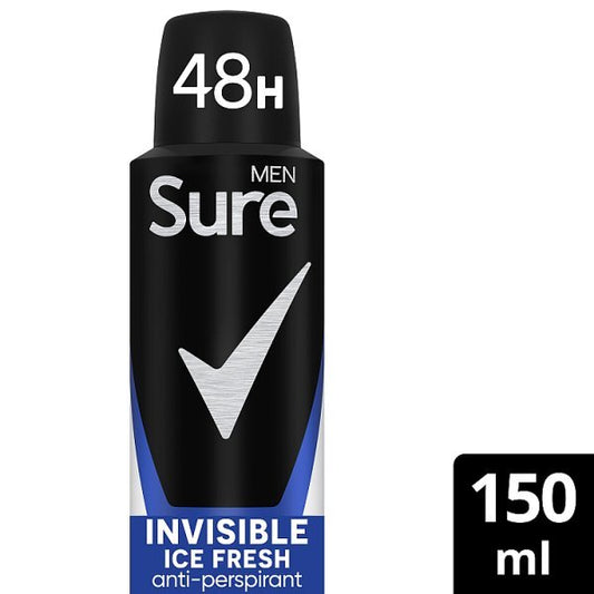 Sure Men Inv Ice Fresh Antiperspirant Deodorant 150Ml