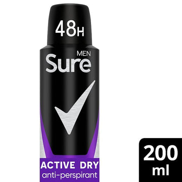 Sure Men Antiperspirant Deo Aerosol Essential Active 200Ml
