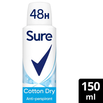 Sure Cotton Dry Anti-Perspirant Deodorant Aerosol 150Ml