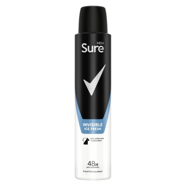Sure Men Anti-Perspirant Aerosol Invisible Ice Fresh 200Ml