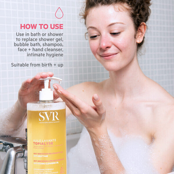 Svr Topialyse Moisturising Face & Body Shower Oil 400Ml