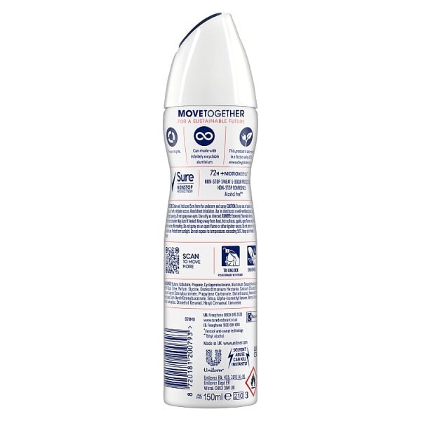 Sure Antiperspirant Deo Aerosol Nonstop Uplifting 150Ml