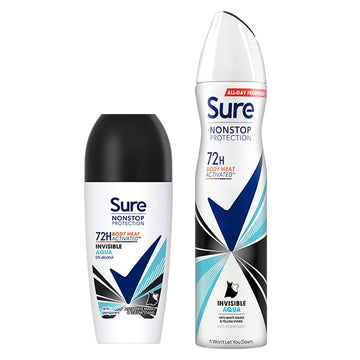 Sure For Women Invisible Aqua Roll & Spray Duo Bundle