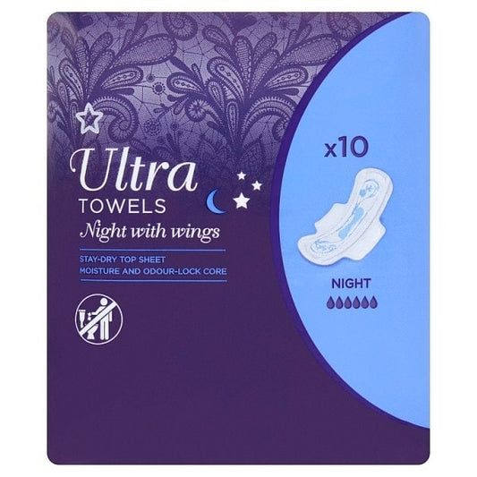 Night Ultra Towel With Wings X 10