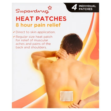 Back Pain Relief 8 Hour Skin Heat Patch X 4