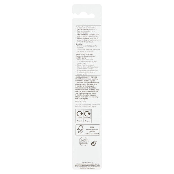 Pro Care Folding Travel Toothbrush