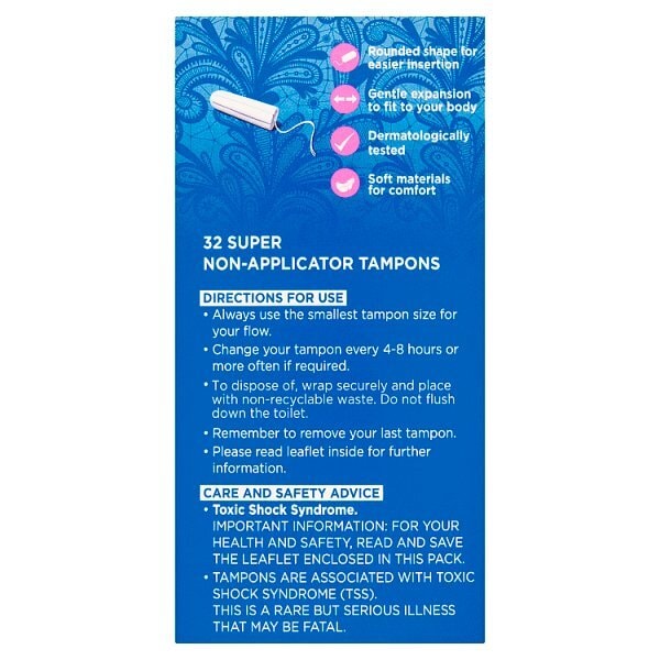 Super Non Applicator Tampons X32