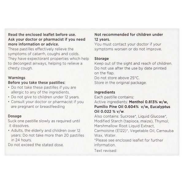 Catarrh Throat 21 Sweets