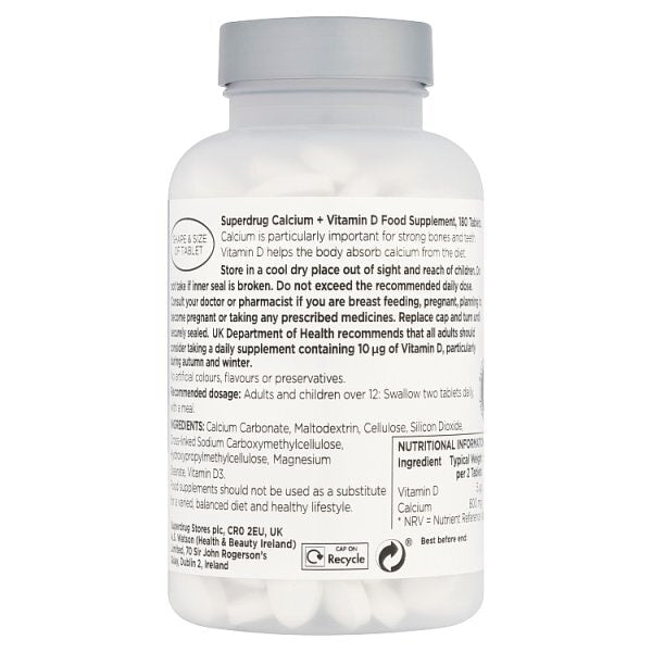 Calcium & Vitamin D 180 Pk