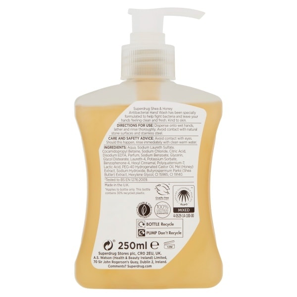 Antibacterial Nourish Honey & Shea Handwash 250Ml