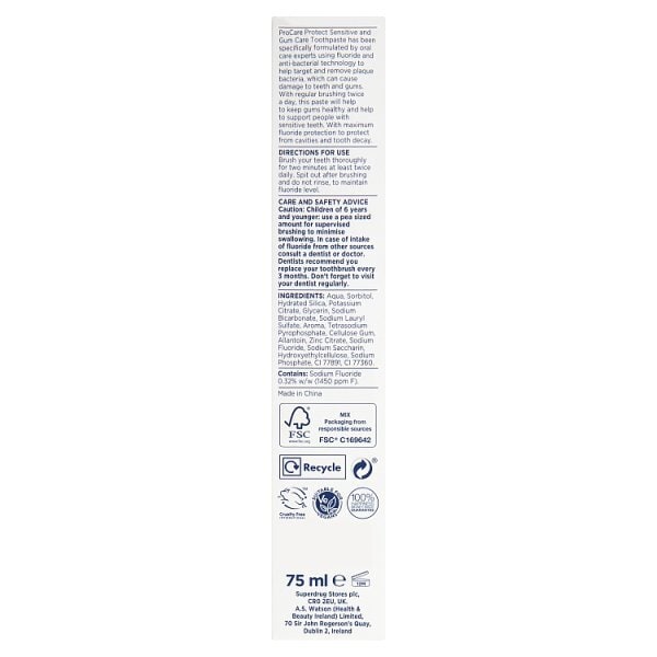 Procare Sensitivity And Gum Toothpaste 75Ml