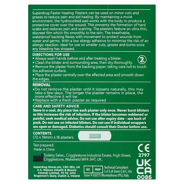 Faster Healing Hydrocolloid Waterproof Plasters 16