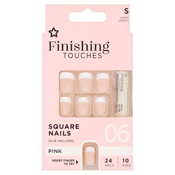 Finishing Touches Fake Nails Short Pink