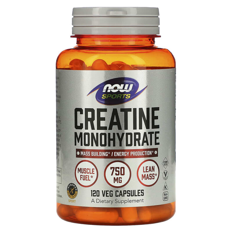 NOW Foods, Sports, Creatine Monohydrate, 750 mg per Capsule