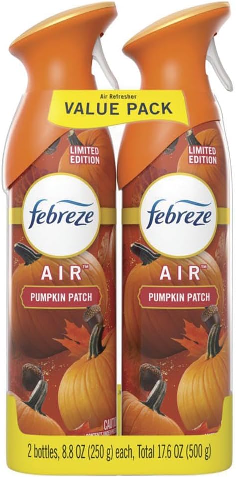 Febreze Air Effects Limited Edition Odor-Fighting Air Freshener, Pumpkin Patch, 8.8 OZ pack of 2 (Pumpkin Patch)