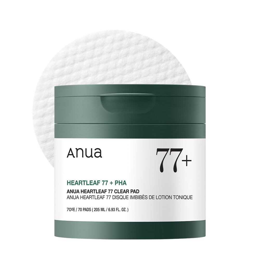 Anua Heartleaf 77 Toner Pad 70 Sheets, Pha Dead Skin Care Low Ph Daily Toner Pad Exfoliating