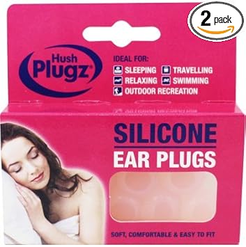 2 X Hush Plugz Silicone Earplugs (Price Inclusive Of Vat) By Hush Plugz