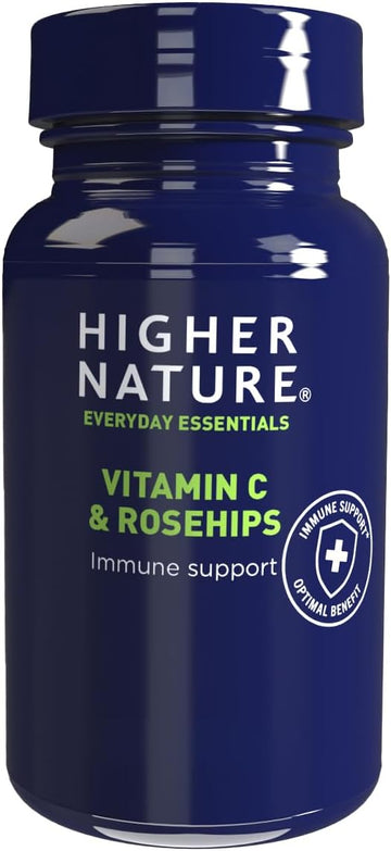Higher Nature - Vitamin C & Rosehips - For Immunity - 1000Mg Vitamin C - Immune System Support - 90 Tablets