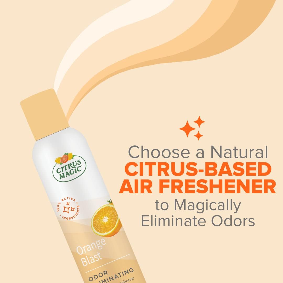 Citrus Magic Natural Odor Eliminator Air Freshener Spray for Home, Orange Blast, 3-Ounce, Pack of 3 : Health & Household