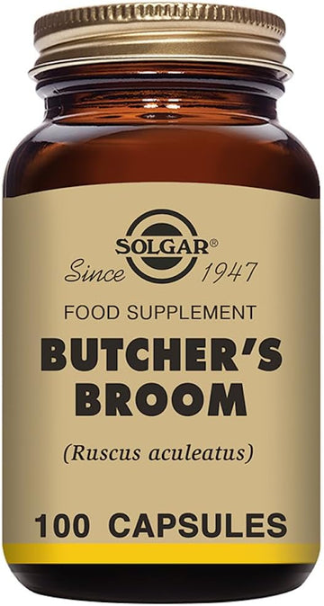 Solgar Full Potency Butcher's Broom Vegetable Capsules, 100 Count