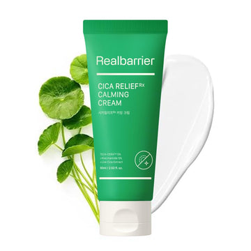 Real Barrier Cica Relief Rx Calming Cream 60Ml, 2.02 Fl. Oz.| Redness Relief, Moisturizing & Soothing Skin Lotion For Red Trouble Spot | Sensitive Skin Care | Fast Deep Hydration | Korean Skincare