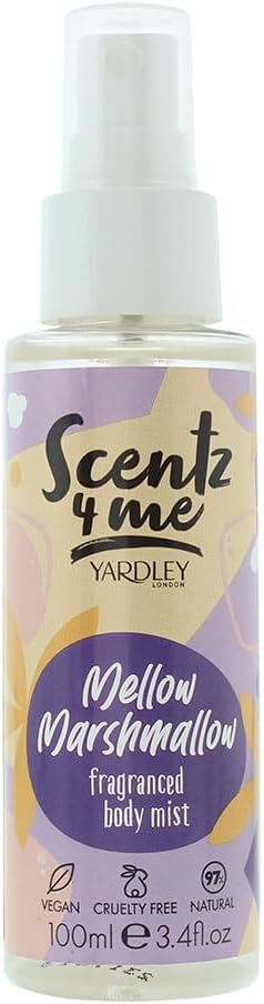 Yardley London Scentz 4 Me Mellow Marshmallow Body Mist, Sweet & Soft Fragrance, Long-Lasting Body Spray, Body Mist 100ml : Amazon.co.uk: Beauty