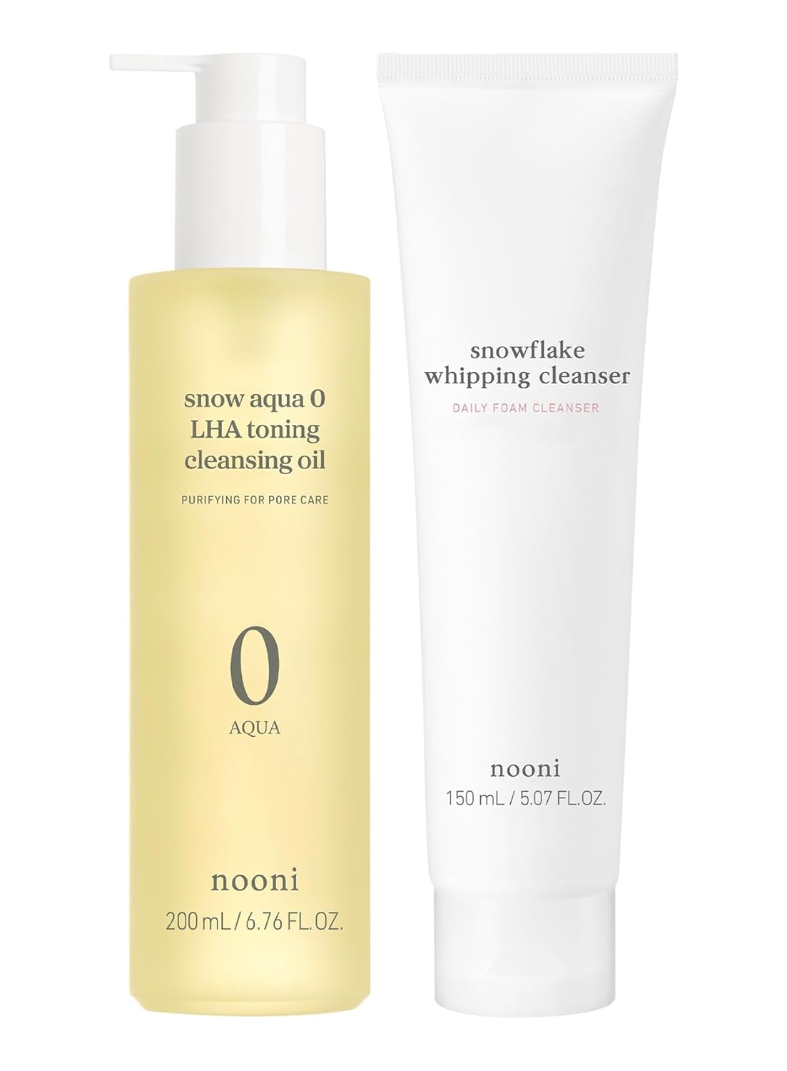 Nooni Facial Oil Cleanser + Whipping Cleanser Bundle