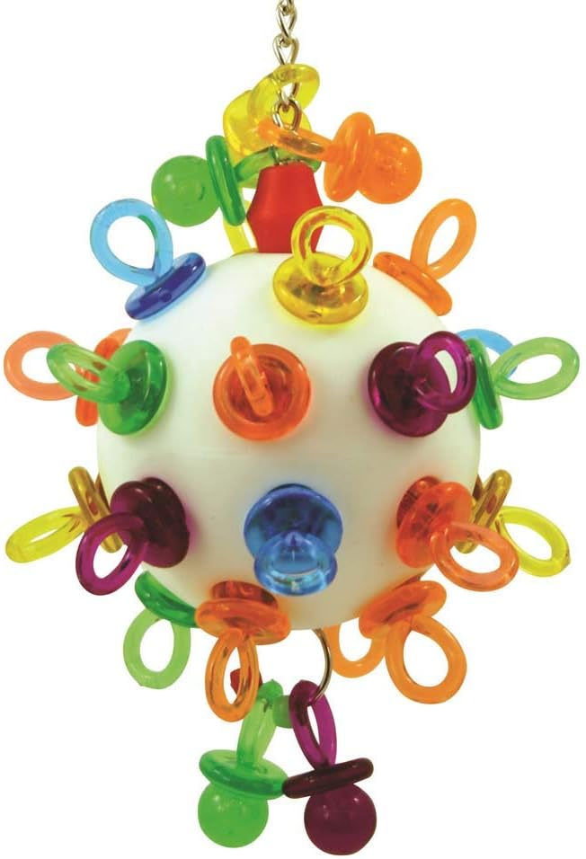 Northern Parrots Super Binkies Hanging Acrylic Whiffle Ball Parrot Toy Large :Pet Supplies